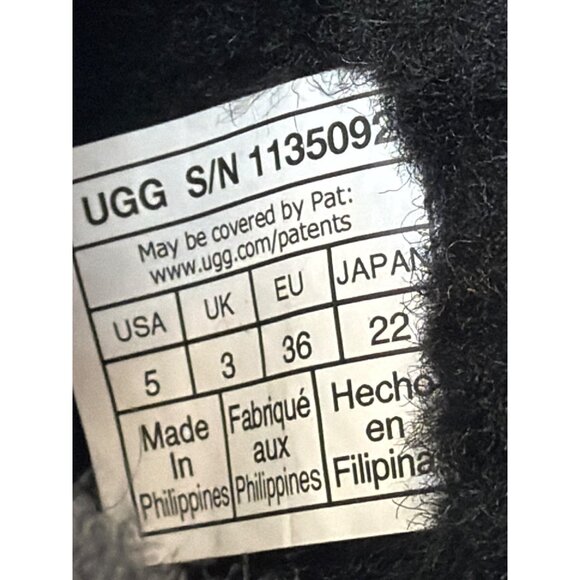 UGG Classic Ultra Mini Platform Boots Black Suede Winter Booties Women Size 5 - Picture 8 of 12